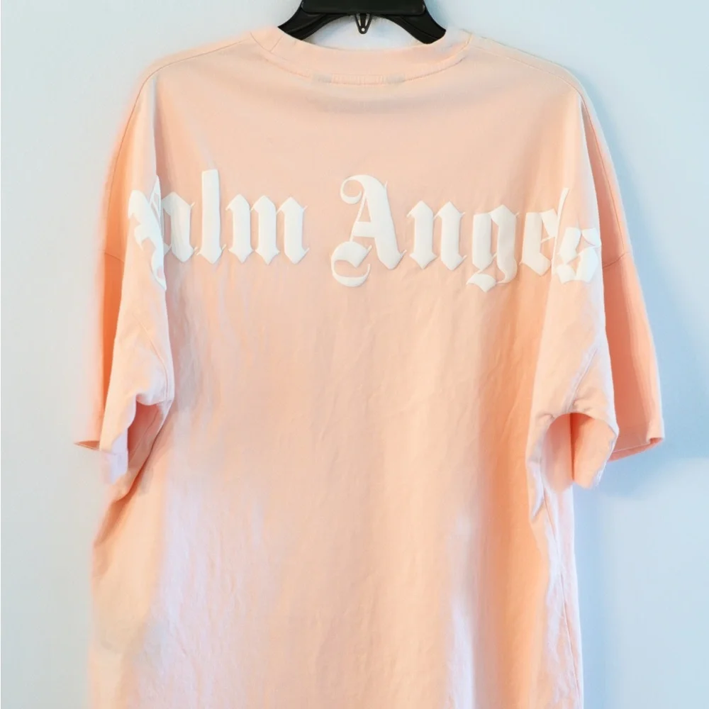 Palm Angels “Light Peach” Short Sleeve Tee - Picture 3 of 4